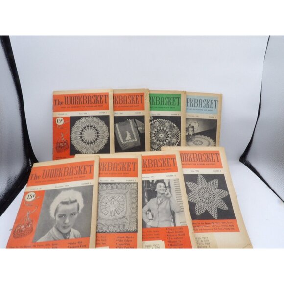 Workbasket Magazine 1953-54 8 ssues Scrapbooking, Junk Journal, Ephemera - Picture 1 of 16